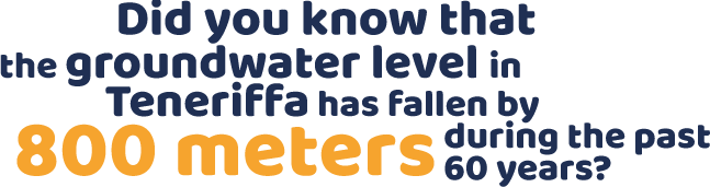 Wusstest du, dass ider Grundwasserspiegel auf Teneriffa in den letzten 60 Jahren um 800 Meter gesunken ist?